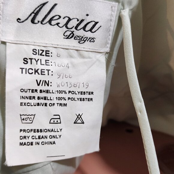 Beaded Mint Green Dress. Wedding. Prom. Homecoming. Bridesmaid. - Picture 3 of 3